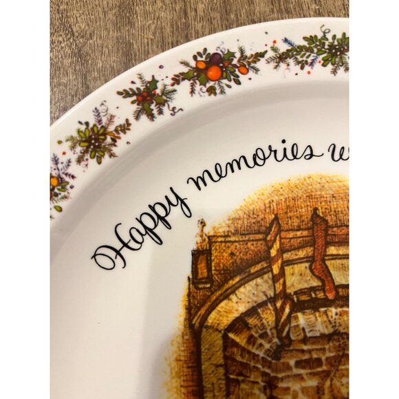 VTG Christmas Hollie Hobbie 1972 Decorative Plate Tray Commemorative MCM Xmas - Picture 3 of 6